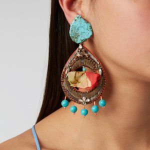 New Ranjana Khan Turquoise Earrings